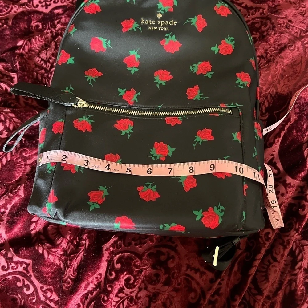 Kate Spade Black Chelsea Rose Backpack